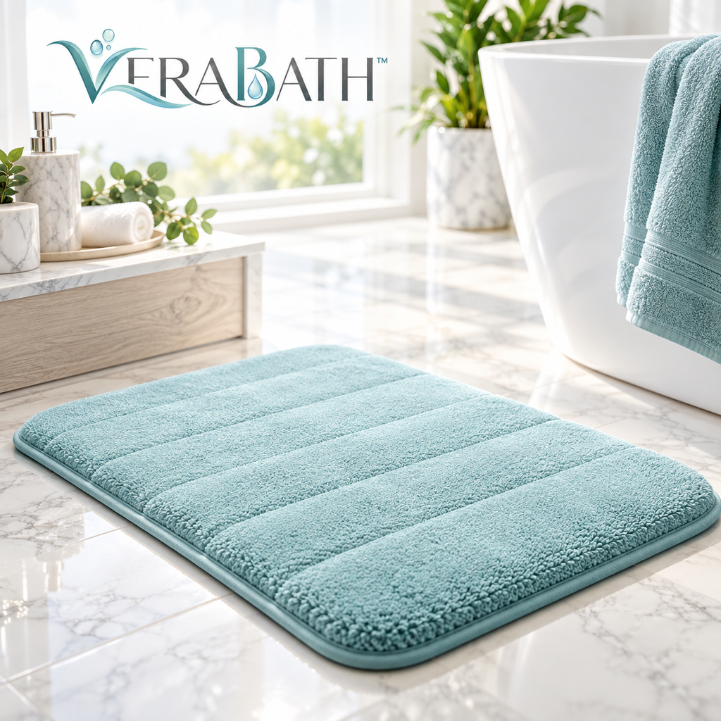 verabath™ Memory Foam Bath Mat with Soft Comfort & Water Absorption