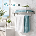 verabath™ Towel Holder with Space-Saving Storage & Modern Bathroom Style