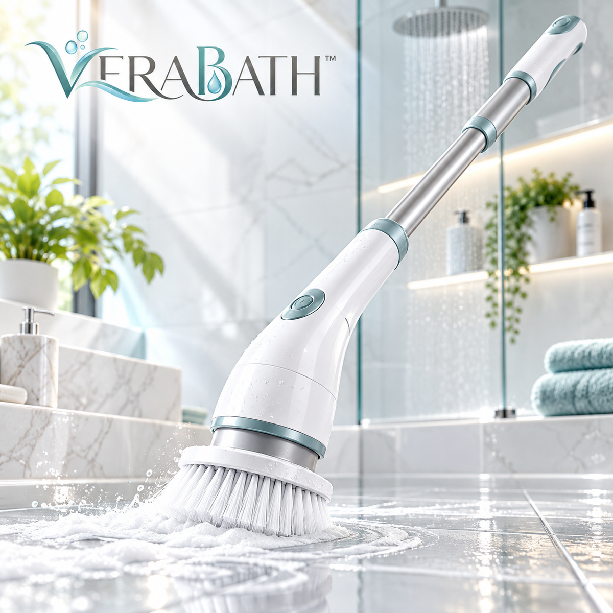 verabath™ Electric Spin Scrubber with Powerful Cleaning & Bathroom Care Solution