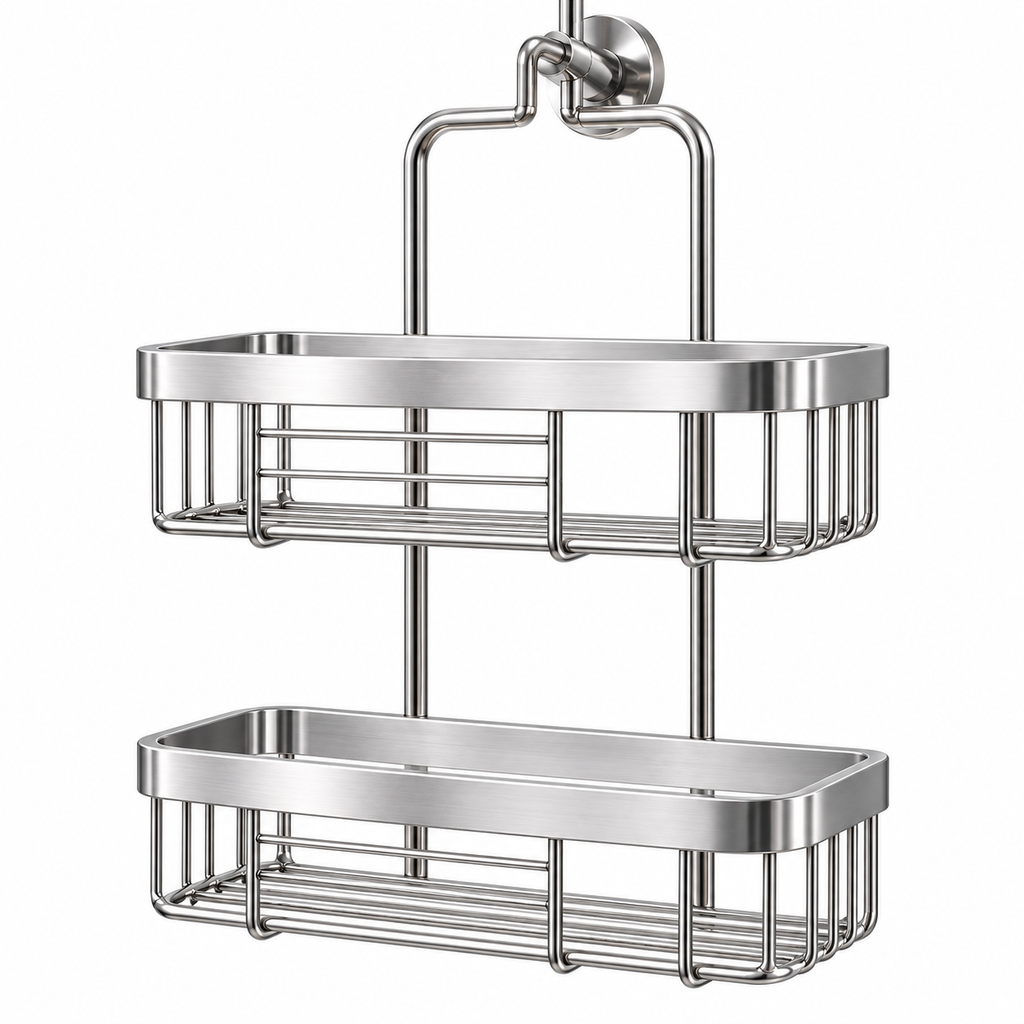 verabath™ Shower Caddy Organizer with Modern Bathroom Storage & Space Organization
